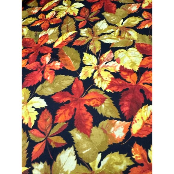 Autumn Leaf Print Cotton Fabric 17"x58" Warm Tones Crafts Quilting Decorating Pr - Picture 5 of 10